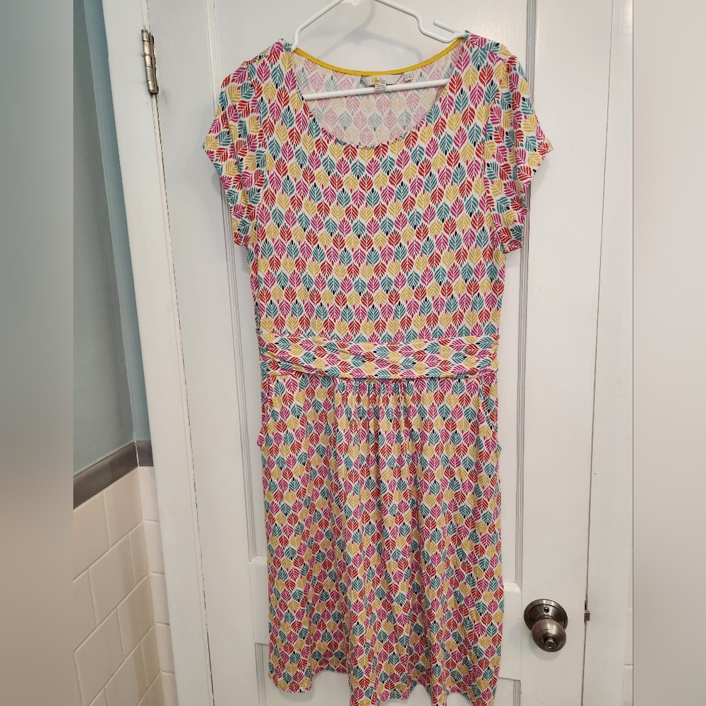 Boden Size 12 R Dress Multicolor Patterned Dress - Picture 6 of 7